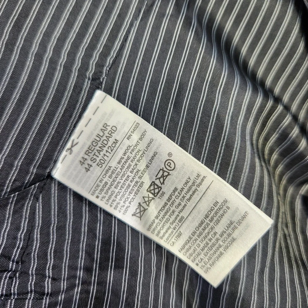 Banana Republic Blazer Men 44R Marzotto Super 120s Blue Italian Fabric Slim Fit
